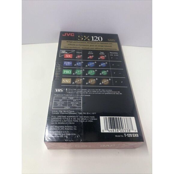 Sealed JVC High Performance T-120 SX Blank VHS SP - Picture 3 of 4